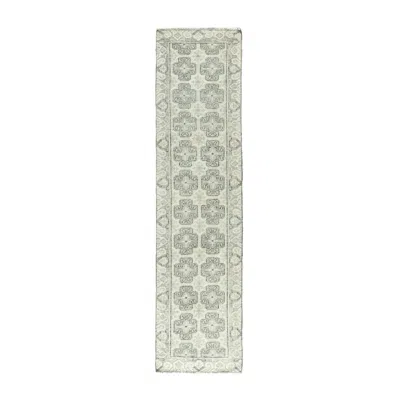 Jaipur Salinas Stage Sln08 3'x10' Ivory And Green Runner Rug