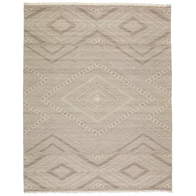 Jaipur Satori Suriya Str01 8'x10' Taupe And Cream Wool Area Rug