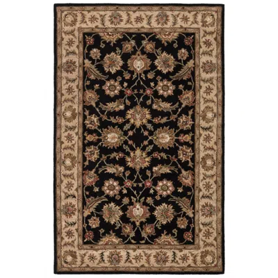 Jaipur Selene My03 2'6"x4' Black And Beige Floral Wool Area Rug
