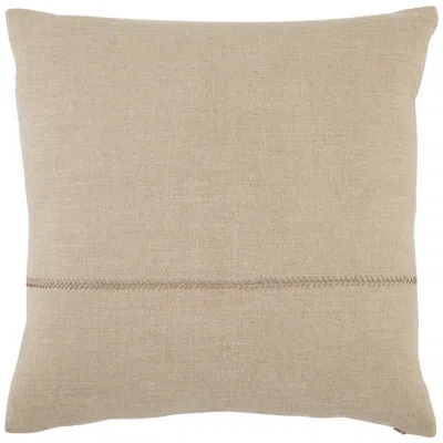 Jaipur Taiga Ortiz Solid Light Gray 22" Square Throw Pillow