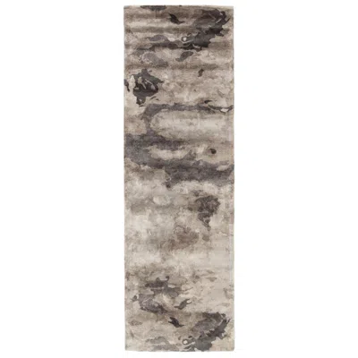 Jaipur Transcend Glacier Trd01 2'6"x12' Gray And Silver Runner Rug