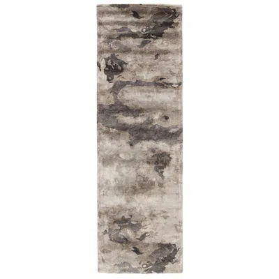 Jaipur Transcend Glacier Trd01 2'6"x8' Gray And Silver Runner Rug