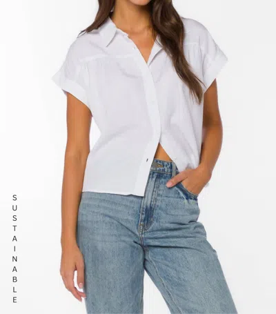 Jak & Rae Xander Button-down Shirt In Optic White In Multi