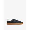 Jak Mens Navy Flow Suede Low-top Trainers Eur 44 / 10 Uk