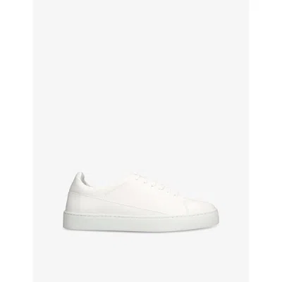 Jak Mens White Mercury Ii Low-top Leather Trainers Eur 43 / 9 Uk