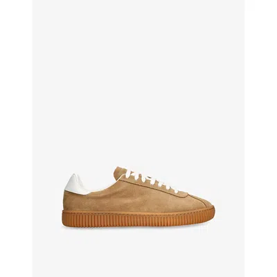 Jak Mens Tan Comb Flow Suede Low-top Trainers Eur 45 / 11 Uk