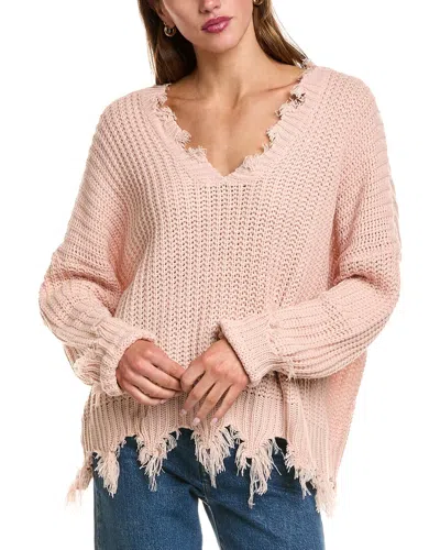 Jak V-neck Sweater In Pink