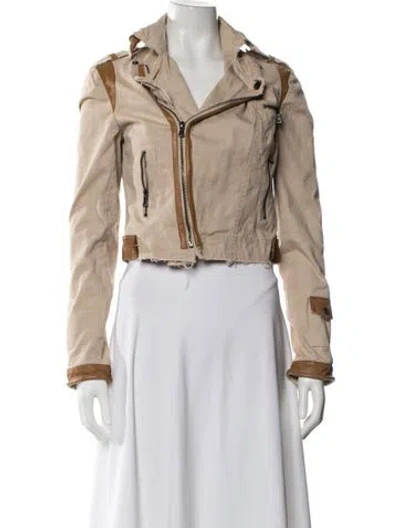 Pre-owned Jakett Biker Jacket In Neutral