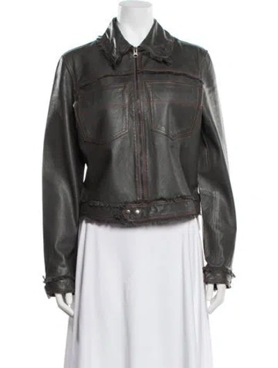 Pre-owned Jakett Biker Jacket W/ Tags In Gray