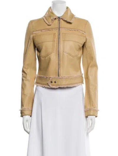 Pre-owned Jakett Biker Jacket W/ Tags In Neutral