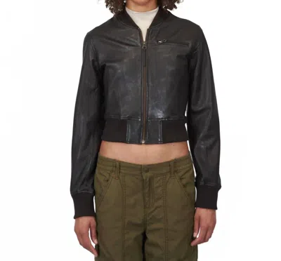 Jakett Collins Leather Jacket In Chocolate In Black