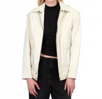 Jakett Eden Vintage Leather Jacket In Coconut In Neutral