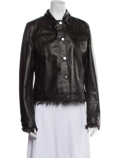 Pre-owned Jakett Leather Biker Jacket In Brown