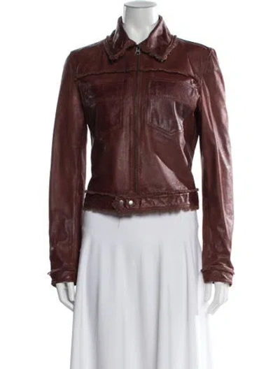 Pre-owned Jakett Leather Biker Jacket In Multi