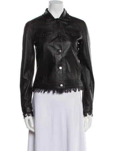 Pre-owned Jakett Leather Biker Jacket W/ Tags In Black