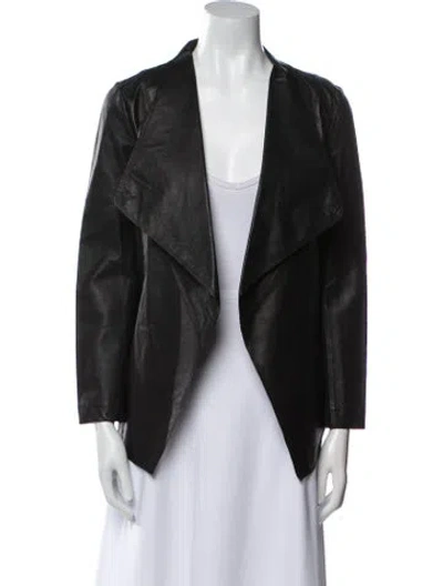 Pre-owned Jakett Leather Blazer In Black