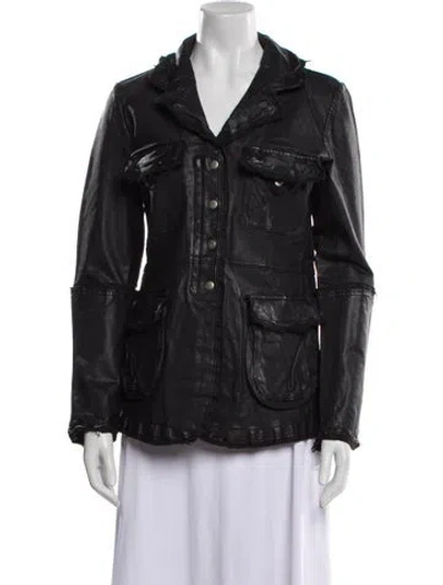 Pre-owned Jakett Leather Jacket W/ Tags In Black