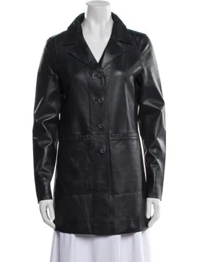 Pre-owned Jakett Leather Jacket W/ Tags In Blue