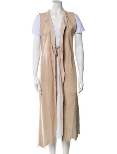 Pre-owned Jakett Leather Vest In Neutral