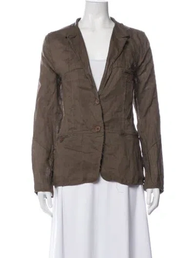 Pre-owned Jakett Linen Blazer W/ Tags In Brown