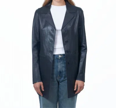 Jakett Marlene Vintage Leather Jacket In Mdngt In Multi