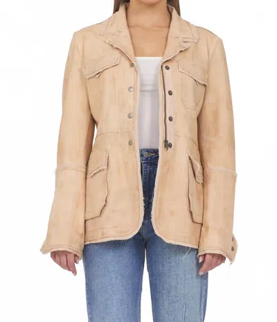 Jakett Meryl Vintage Leather Jacket In Capuccino In Multi