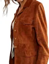Jakett Meryl Washed Suede Jacket In Mustang In Multi