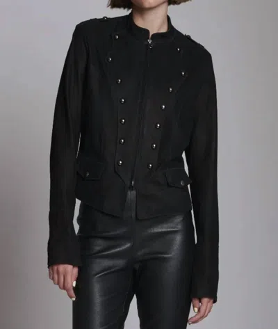 Jakett Natasha Nubuck Suede Jacket In Black