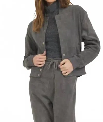 Jakett Shai Washed And Waxed Suede Jacket In Greystone In Gray