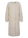 Jakke Arc Textured Coat In Neutral