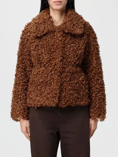 JAKKE FUR COAT JAKKE WOMAN COLOR BROWN,H64728032