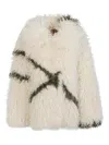 Jakke Cocoon Fur-effect Coat In Pink