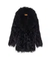 Jakke Tavi Faux-fur Coat In Black