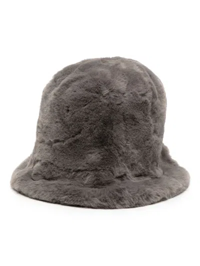 Jakke Faux-fur Bucket Hat In Grey