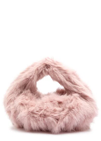 Jakke Greta Faux Fur Top Handle Bag In Pink