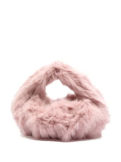 Jakke Greta Faux-fur Tote Bag In Pink
