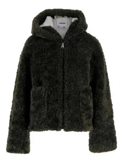 Jakke Hooded Long-sleeves Coat In Green