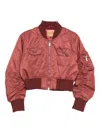 Jakke Lola Pocket Bomber Jacket In Burgundy