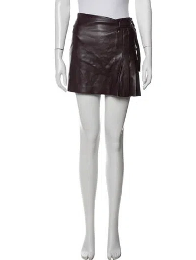 Pre-owned Jakke Mini Skirt In Burgundy
