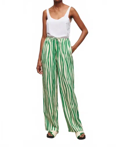 Jakke Stripe Willow Trousers - Plus In Green