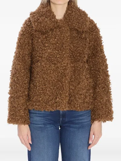 JAKKE TRACI SHEARLING-EFFECT JACKET