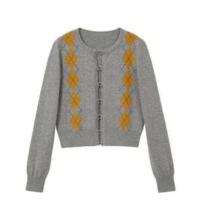 Jakke Women's Cyra Cardigan - Grey Medallion In Gray