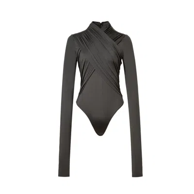Jakke Women's Lira Bodysuit - Dark Grey In Animal Print