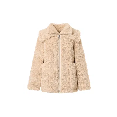 Jakke Women's Neutrals Aviator Long - Cream In White