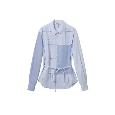 Jakke Women's Tie Shirt - Blue Patch
