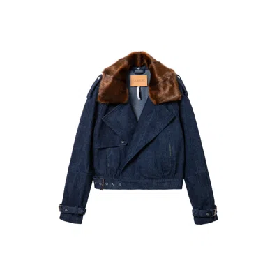 Jakke Women's Troop Jacket Blue Denim