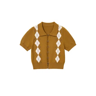 Jakke Women's Yellow / Gold Ivy Polo Shirt - Madellion In Brown