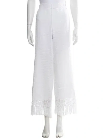 Pre-owned Jaline Wide Leg Pants In White