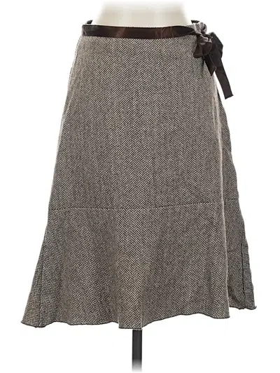 Pre-owned Jaloux Wool Skirt In Gray