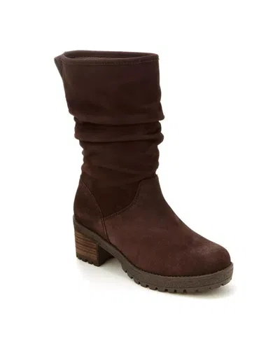 Jambu Amy Women's Size 7 Dark Brown Suede Waterproof Mid-calf Boots Zpo2376